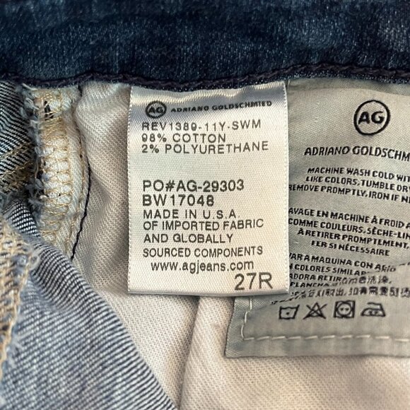 AG Adriano Goldschmied super skinny legging jean distressed 27 women - Picture 9 of 9